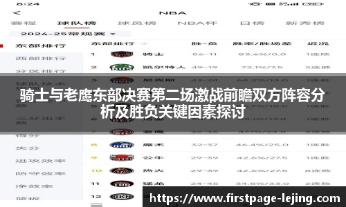 骑士与老鹰东部决赛第二场激战前瞻双方阵容分析及胜负关键因素探讨